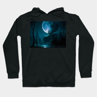 Moonrise in a Dark Forest Hoodie